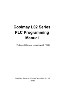 Coolmay L02 Series PLC Progarmming Manual