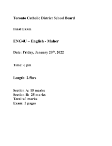 Final Exam Maher ENG4U Jan 20