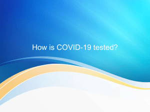 How is COVID-19 tested?