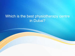 Which is the best physiotherapy centre in Dubai?