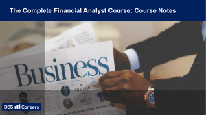 Financial Analyst Course Notes: Banking & Capital Markets