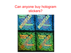 Can anyone buy hologram stickers