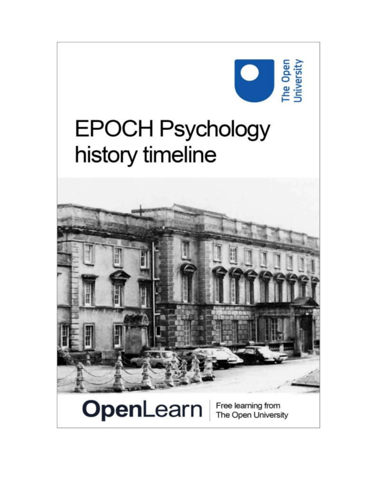 epoch psychology history timeline