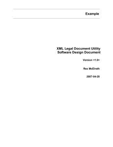 Example-SoftwareDesignDocument-LegalXMLUtility