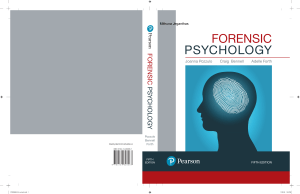 Forensic Psychology Joanna Pozzulo 5th edition fifth