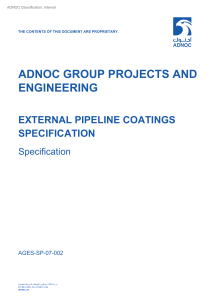 External Pipeline Coatings Specification ADNOC