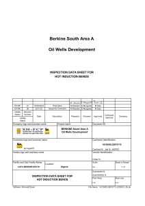 INSPECTION DATA SHEET FOR HOT INDUCTION BENDS
