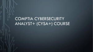 CompTIA CySA+(CS0-002) Workbook