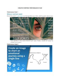 Creative Writing Performance Tasks