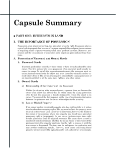 Property Law Summary: Interests in Land