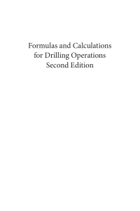 Drilling calculations formulas