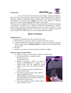 Basics of titration