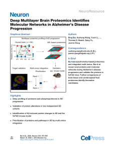 Deep Multilayer Brain Proteomics and Molecular Networks in AD Progression