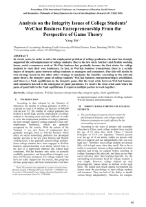 Analysis on t...f Game Theory Yang Shi