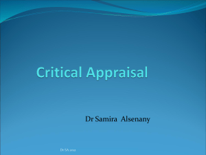 Critical Appraisal 1