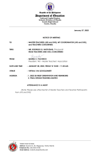 notice of meeting number 2