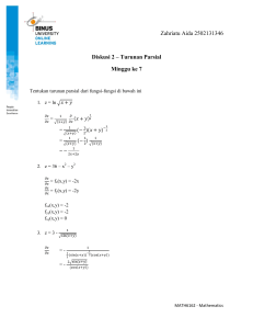 Diskusi 2 Week 7 Turunan Parsial