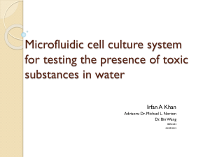 Microfluidic cell culture system for testing toxicity