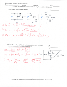 EE301 HW 06 Series Parallel Circuits Solutions
