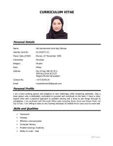 CV-Siti Nurhamizah Haji Othman