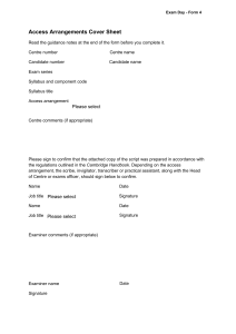access arrangements cover sheet form 4