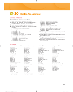Health Assessment- cephalo-caudal-