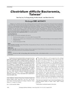 C diff bacteremia taiwan