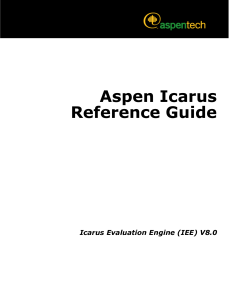 aspen icarus reference guide icarus evaluation engine iee v8