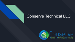Conserve solution ae - Conserve Technical LLC