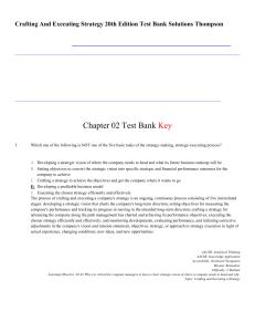 [123doc] - crafting-and-executing-strategy-20th-edition-test-bank-solutions-thompson