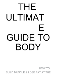 The Ultimate Guide To Body Recomposition