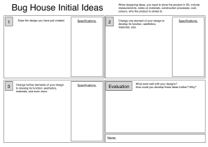 Bug House Initial Ideas
