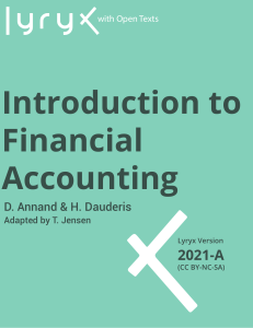 Introduction to Financial Accounting 2021A
