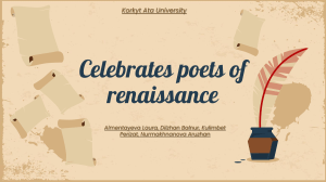 celebrates poets of renaissance