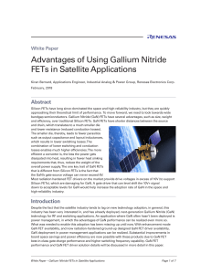RENESAS Advantages of Using Gallium Nitride FETs in Satellite Applications