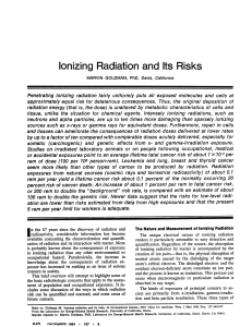 Ionization Radiation and Its Risks