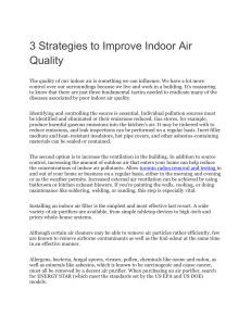 3 Strategies to Improve Indoor Air Quality