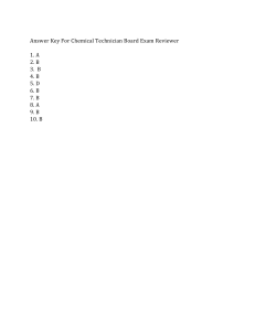 answer key chemical technician board exam reviewer
