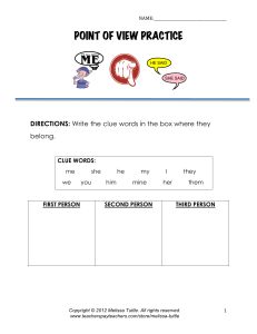 POINT OF VIEW PRACTICE worksheet