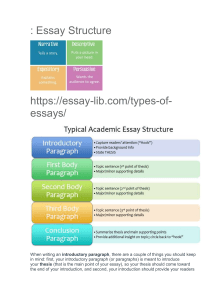  An essay structure
