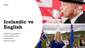 ICELANDIC AND  ENGLISH