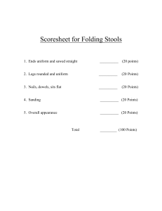 Folding Stool Score Sheet