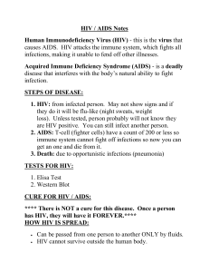 Health 7 HIV Notes