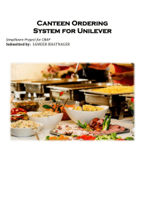 CBAP - Canteen Ordering System for Unilever