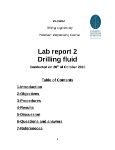 Drilling Engineering Lab expt 1-4