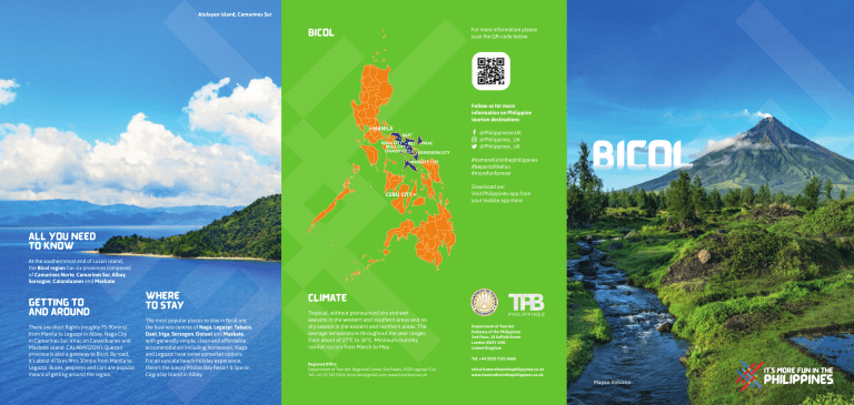 travel brochure philippines bicol