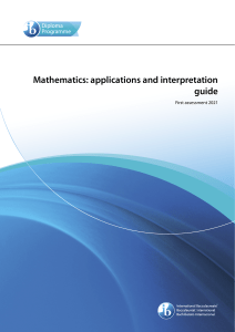 ibdp mathematics-applications and interpretation guide