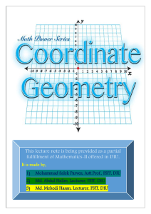 Co-Ordenate Geometry