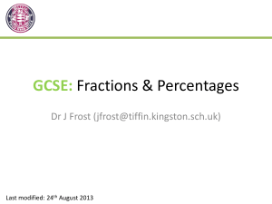GCSE-FractionsPercentages