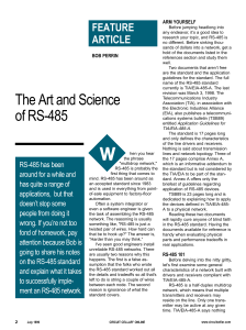 1 Perrin B.The art and science of RS-485